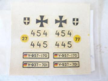 Dinky Toys 696/692 originele Transfers voor Leopard Tank. beschikbaar voor biedingen