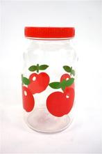 Vintage glazen voorraadpot - appel, Pot, Bus of Blik, Ophalen of Verzenden, Nvt, Nvt