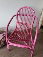 Pink wooden armchair / Roze houten fauteuil, Huis en Inrichting, Fauteuils, Ophalen, Minder dan 75 cm, Zo goed als nieuw, 50 tot 75 cm