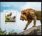 djibouti pf blok leeuwen katachtige wildlife zoogdieren, Ophalen of Verzenden, Postfris, Dier of Natuur