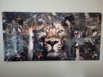 Glazen Schilderij Leeuw - 160x80 cm, 125 cm of meer, Ophalen of Verzenden, 75 cm of meer, Print