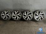 7mm! Originele VW Golf 8 5H Bergamo 18 inch zwarte velgen 5x, 18 inch, Gebruikt, -, -