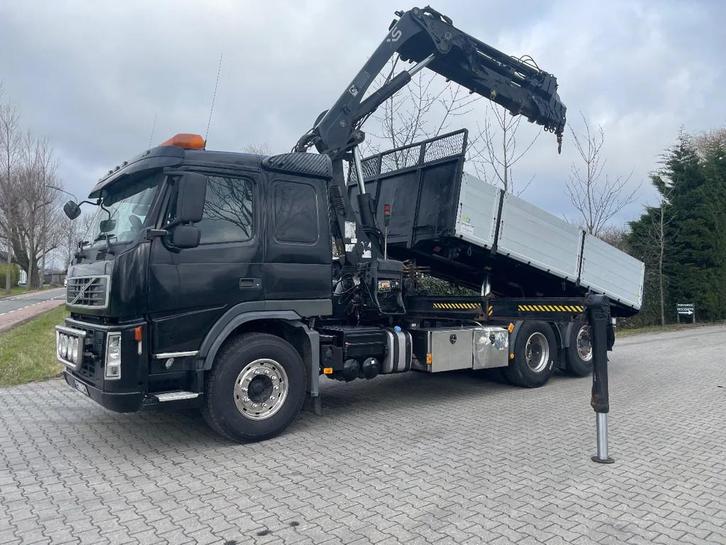 Volvo FM 440 With hiab 288 E6 extra hydrolic (bj 2007), Auto's, Vrachtwagens, Bedrijf, Volvo, Diesel, Euro 5, Automaat, Zwart