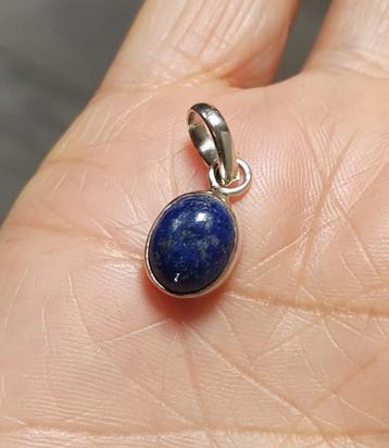 zilveren hanger met natuurlijke Tanzaniet steen zilver 925 beschikbaar voor biedingen