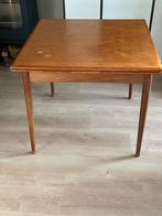 Vintage houten uitschuifbare eettafel, Ophalen, Gebruikt, 50 tot 100 cm, 50 tot 100 cm