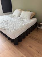 Kartonnen vouwbed 200x200, Huis en Inrichting, Slaapkamer | Bedden, Ophalen, Overige materialen, Gebruikt, Zwart