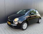 Nette Fiat 500 1.2 C 2009 Zwart - Nieuwe APK - Beurt, Voorwielaandrijving, 4 cilinders, Leder en Stof, Zwart