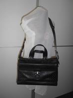 Zwart leren damestas / laptop / werktas, Sieraden, Tassen en Uiterlijk, Tassen | Damestassen, Ophalen of Verzenden, Zo goed als nieuw