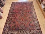 Vintage handgeknoopt perzisch tapijt sarough antiek 283x187