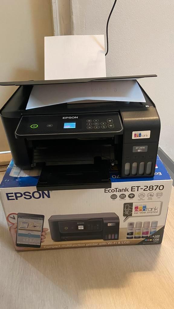 Epson EcoTank ET-2870 incl ink 104 ( 125 ), Computers en Software, Printers, Zo goed als nieuw, Scannen, Ophalen