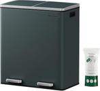 Prullenbak - 59 x 32,5 x 65,2 cm -2 x 30 liter, 2 vakken, Huis en Inrichting, Woonaccessoires | Prullenbakken, Nieuw, Ophalen of Verzenden