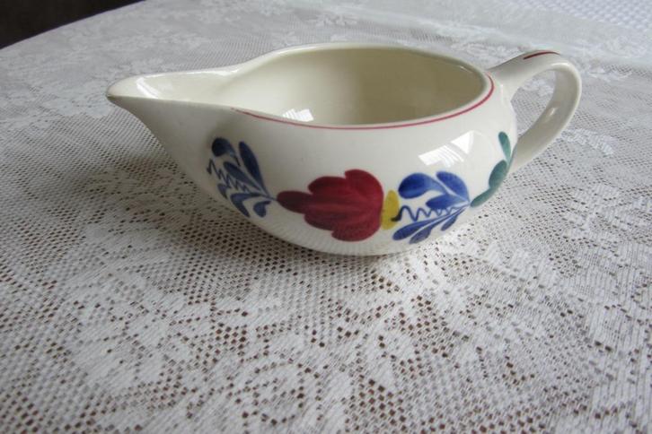 Originele antieke melkkan boerenbont P.Regout&Co, Maastricht, Antiek en Kunst, Antiek | Servies los, Ophalen of Verzenden