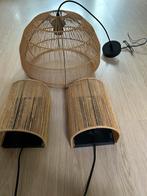 Hanglamp & Wandlampen Set Riet, Huis en Inrichting, Ophalen, Zo goed als nieuw, Overige materialen, Minder dan 50 cm