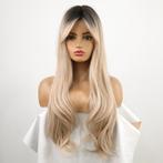 Dames Lange Blonde Ombre Pruik Haar Vrouwen Haren Blond, Verzenden, Nieuw, Pruik of Haarverlenging