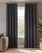 2x HOOMstyle Kant en Klaar Gordijn - Verduisterend, 100 tot 150 cm, 200 cm of meer, Zwart, Nieuw
