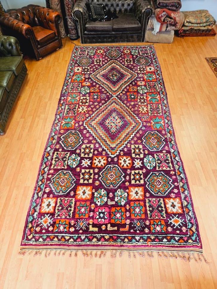 OPRUIMACTIE! Handgeknoopt Berber Tapijt. Prachtige kleuren!, Huis en Inrichting, Stoffering | Tapijten en Kleden, Zo goed als nieuw