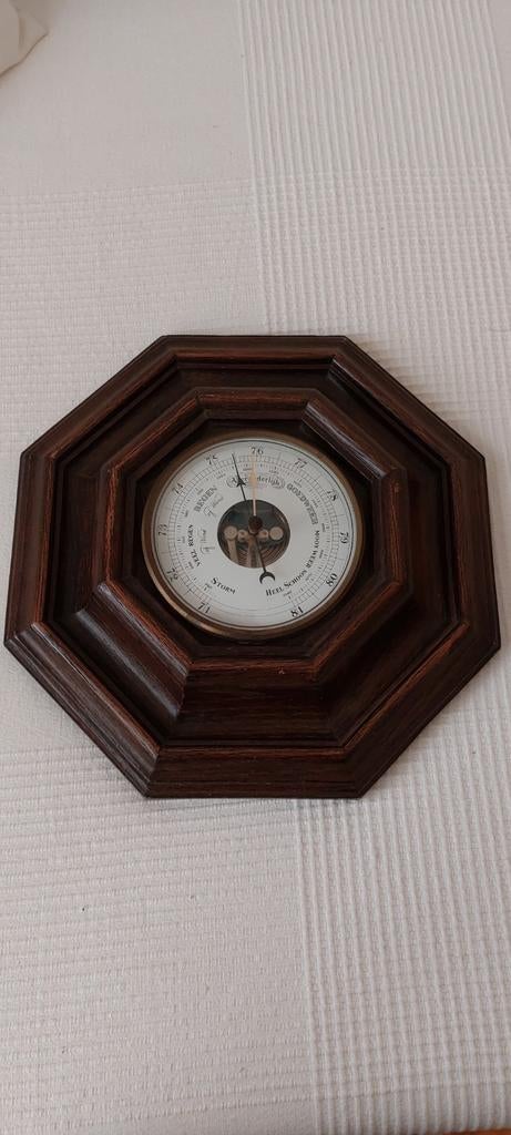Oude Barometer in Houten Frame, Audio, Tv en Foto, Weerstations en Barometers, Gebruikt, Barometer, Ophalen of Verzenden