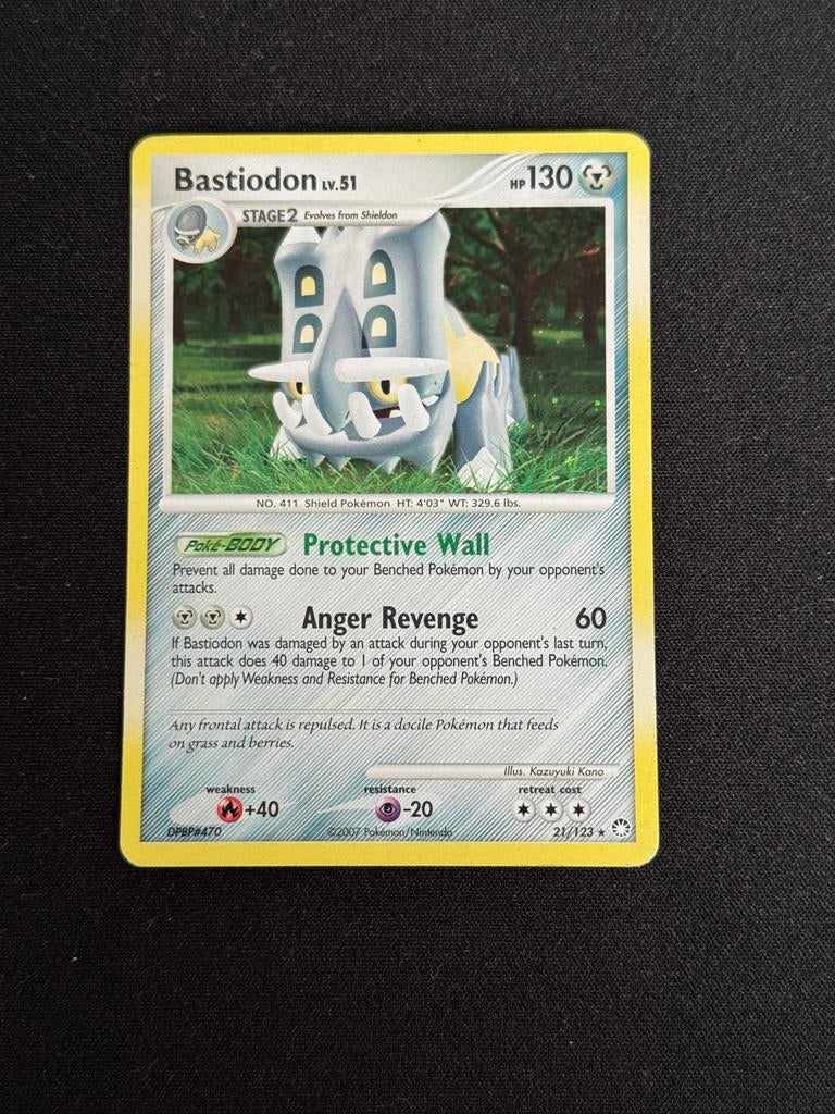 Bastiodon Lv.51 - 21/123 Mysterious Treasures, Ophalen of Verzenden, Gebruikt, Losse kaart