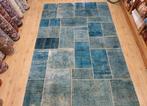 Vintage handgeknoopt perzisch tapijt patchwork 293x194