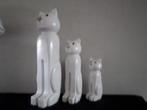 3 Porseleienen Witte Katten, v.a 30,00e, Ophalen of Verzenden