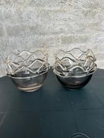 Glazen Decoratie Schalen - Set van 2, Ophalen, Gebruikt, Schaal, Rond