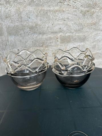Glazen Decoratie Schalen - Set van 2 beschikbaar voor biedingen