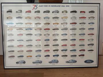 Ingelijste Ford 75 jaar in NL poster beschikbaar voor biedingen
