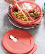 Tupperware Crystal Wave Vakjesbord 900ml Rood Nieuw, Ophalen of Verzenden, Nieuw, Rood, Bak of Kom