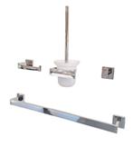 OP=OP Accessoire set, Chroom, Handdoekrek + Garantie,Koplar, Huis en Inrichting, Woonaccessoires | Overige, Ophalen of Verzenden