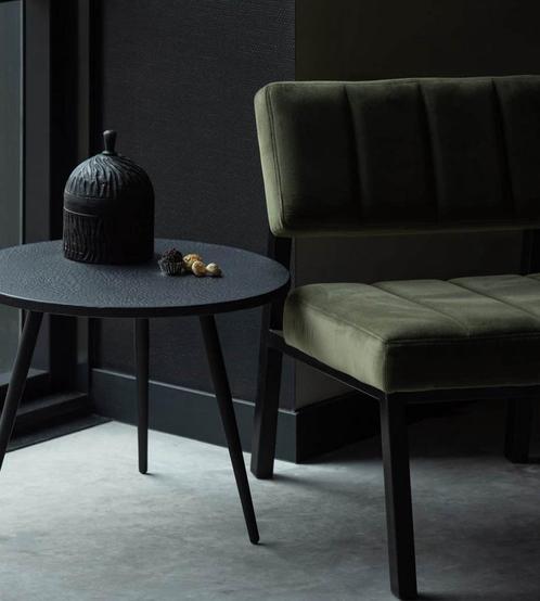 Set van 2 bijzettafels Suze Zwart metaal Bepure Home NIEUW, Huis en Inrichting, Tafels | Bijzettafels, Nieuw, Rond, Minder dan 55 cm