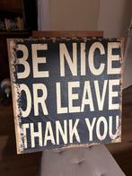 Wandbord met tekst, Ophalen of Verzenden, Zo goed als nieuw