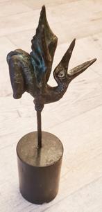 Bronzen beeldje op marmeren sokkel van Jan Steen de Andel., Antiek en Kunst, Ophalen of Verzenden