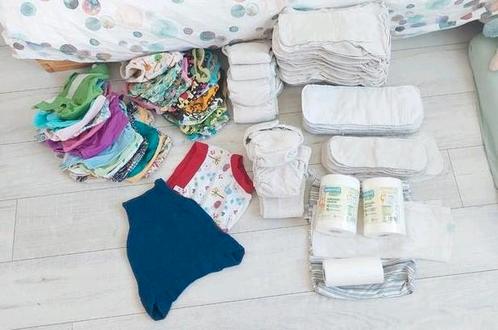Gigantisch pakket wasbare luiers (25st), inlegvellen, emmers, Kinderen en Baby's, Overige Kinderen en Baby's, Gebruikt, Ophalen of Verzenden