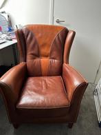 Klassieke leren stoel van Maanen, Huis en Inrichting, Fauteuils, Ophalen, Gebruikt, Minder dan 75 cm, Leer