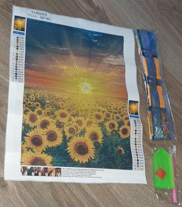 Diamond Painting Zonnebloemen - 30x40 cm beschikbaar voor biedingen