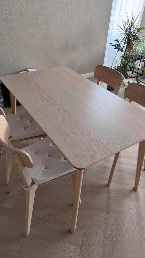 LISABO Eettafel set, Huis en Inrichting, Tafels | Eettafels, Gebruikt, 50 tot 100 cm, 100 tot 150 cm, Vier personen, Rechthoekig