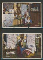 Marken Klederdracht Handgekleurd 2x Ansichtkaart f-86 jdu , Ophalen of Verzenden, 1920 tot 1940, Ongelopen, Klederdracht