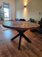 Teak Houten Tafel rond - ø130 cm, Huis en Inrichting, Ophalen, Zo goed als nieuw, 100 tot 150 cm, 100 tot 150 cm