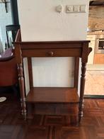Houten bijzettafel met lade, Ophalen, Gebruikt, 55 tot 75 cm, 60 cm of meer