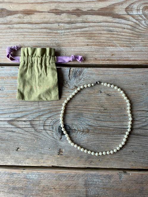 Parelketting geknoopt parels ketting anna nina, Sieraden, Tassen en Uiterlijk, Kettingen, Zo goed als nieuw, Ophalen of Verzenden