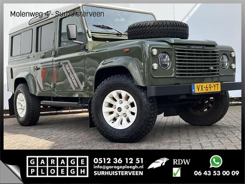 Land Rover Defender 2.5 Tdi 110" 3-Pers Marge Grijs kent Vol, Auto's, Bestelauto's, Bedrijf, Te koop, 4x4, ABS, Radio, Trekhaak