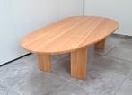 Nieuw! Massief eiken salontafel in organische kiezelvorm., Huis en Inrichting, Tafels | Salontafels, Ophalen, 100 tot 150 cm, Organische