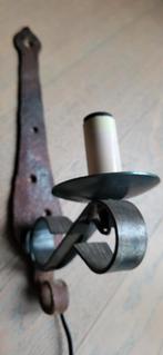 Retro vintage brocante industriële wandlamp smeedijzer 35cm, Huis en Inrichting, Lampen | Wandlampen, Ophalen of Verzenden, Zo goed als nieuw