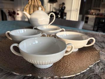 Wedgwood soepkop 4 stuks nr 52 creme beschikbaar voor biedingen