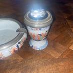 Tabakpot, asbak en aansteker antiek/vintage., Ophalen of Verzenden, Gebruikt, Aansteker