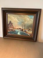 Schilderij inclusief lijst HJ TOPMAN, Antiek en Kunst, Kunst | Schilderijen | Klassiek, Ophalen of Verzenden