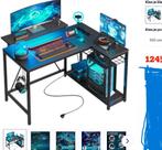 L-Vormig Game Bureau met LED verlichting:107x80x76 cm, Ophalen of Verzenden, Nieuw, Bureau