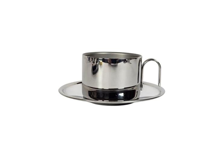 Italwaber RVS voor D.E. /  espressokop met schotel, Huis en Inrichting, Keuken | Servies, Gebruikt, Overige typen, Overige stijlen