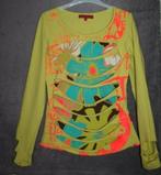 10 Feet. Ten Feet. Shirt. Maat S. Geel / Groen., Kleding | Dames, T-shirts, 10 Feet, Ophalen of Verzenden, Zo goed als nieuw, Lange mouw