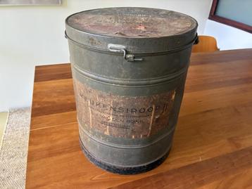 Groot oud blik Amsterdamse stroopfabriek vintage XL beschikbaar voor biedingen